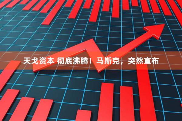 天戈资本 彻底沸腾！马斯克，突然宣布
