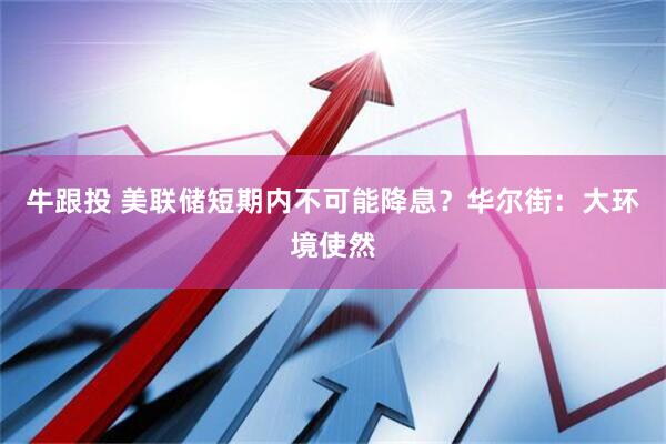 牛跟投 美联储短期内不可能降息？华尔街：大环境使然