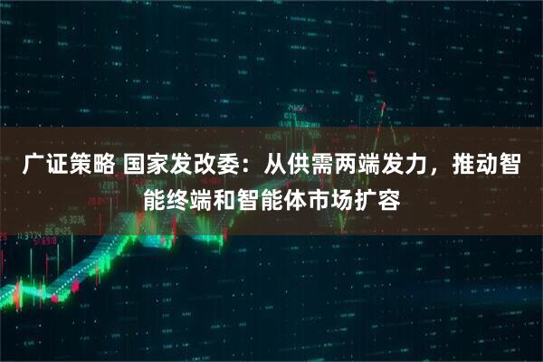 广证策略 国家发改委：从供需两端发力，推动智能终端和智能体市场扩容